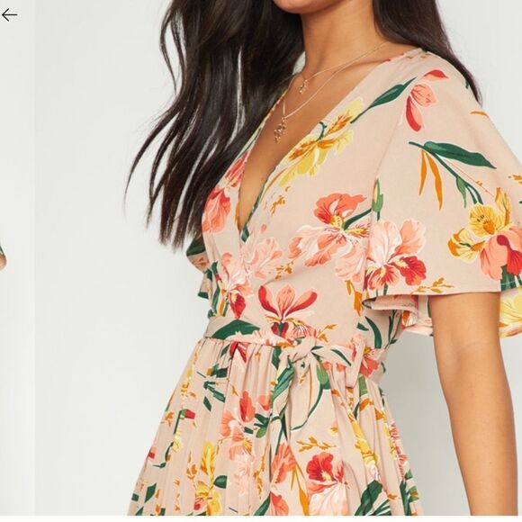 Floral Pleated NWT PLT DRESS size 4 - Picture 2 of 8